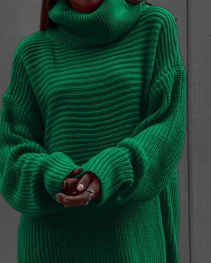 Fall Winter Turtleneck Knitted Sweaters for Women Pullovers Long Sleeve Sweater Tops Warm Fashion Outfits Loose