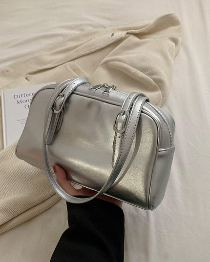 Fashion Silver Color Women Underarm Bag Simple Ladies Large Shoulder