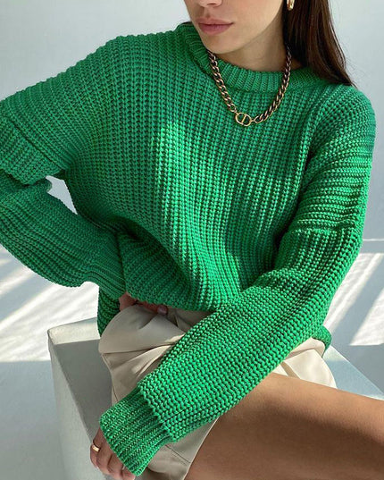 Autumn Winter Knitted Sweaters Sweaters for Women Fashion Long Sleeve Pullover Sweater Oversized Christmas Clothes