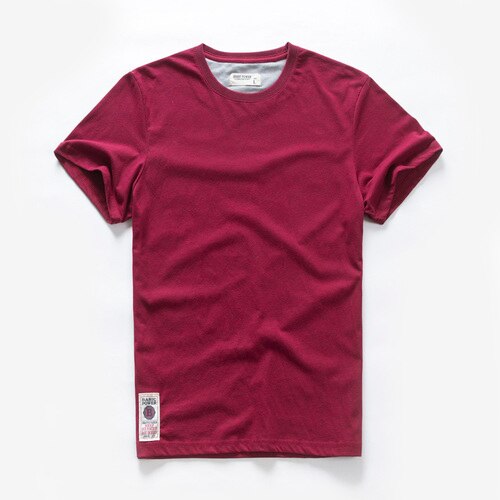 Men's T-shirt for Men Cotton Solid Color T Shirt Men Causal Goth Punk O-neck Basic Tshirt Male High Quality Classical Tops