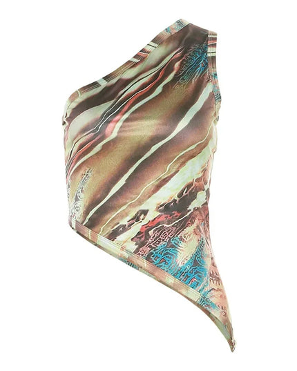 Y2k Abstract Print Tank Top: Trendy, Sexy, Summer Ready!