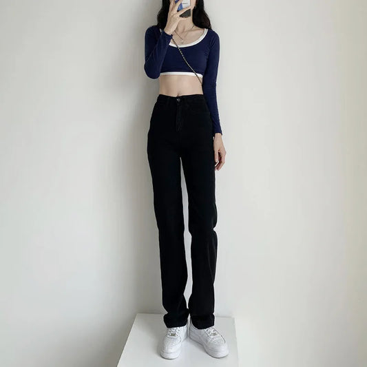 Elevate Your Style with Our High Waisted Denim Pants for Women