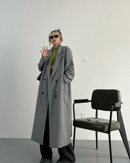 Frühling Herbst Neuer Britischer Stil Kleiner Lässiger Lockerer Schlanker Mittellanger Blazer Für Damen Vielseitiger Büro-Damen-Mantel