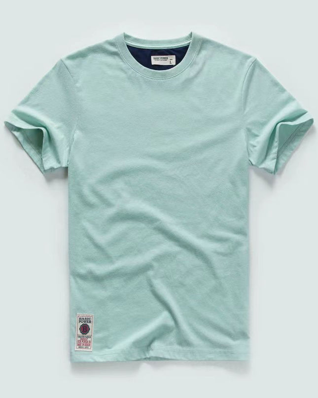 Men's t-shirt New Summer cotton white solid t shirt men causal o-neck basic tshirt male high quality classical tops