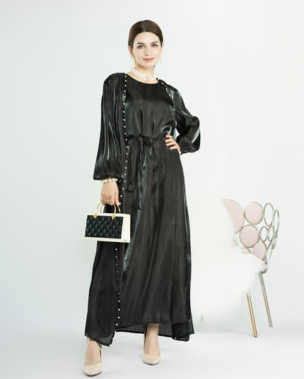 Djellaba Suits Abaya Dubai Two pieces Muslim Sets Dress Abaya Dubai Turkey Muslim Islam Abayas With Belt