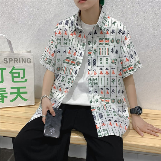 shirts for men vintage clothes hippie vintage shirt anime cardigan manga harajuku long sleeve tops korean fashion blouse