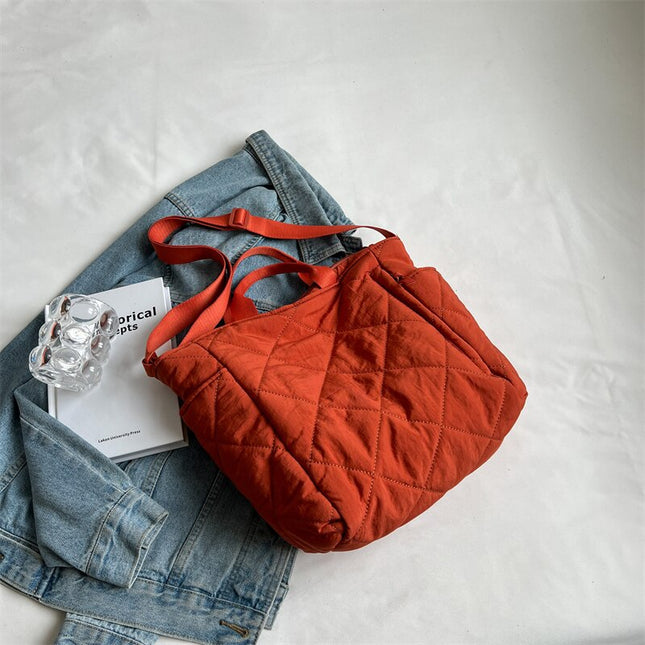 Casual Plaid Women's Tote Bags Handbags Solid Color Ladies Top Handle Shoulder