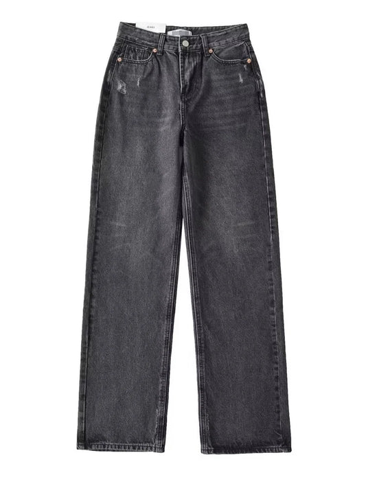 Effortlessly Chic: Streamgirl Autumn Wide Leg Jeans for Women