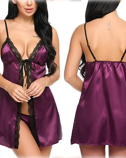 Women's Sexy Lace Lingerie Sets Sexy Hot Erotic Clothing Erotic Women's Pajamas with Thong Sex Lingerie Pajamas Exotic Clothing