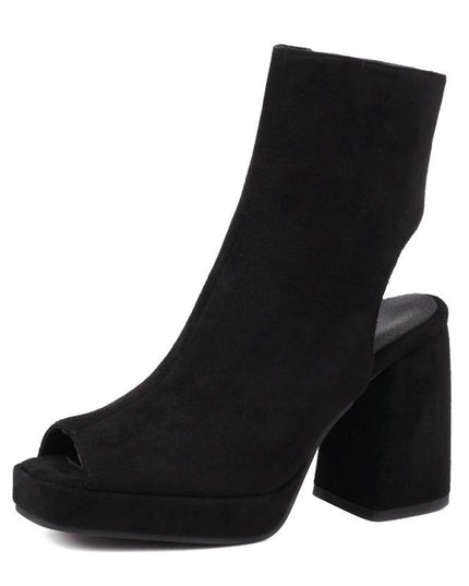 Moderiktiga romerska sandaler, peep toe, höga blockklackar, dragkedja, sexiga partyskor, sommarskor, plusstorlekar