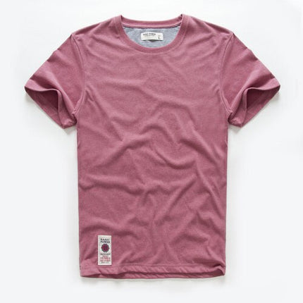 Men's T-shirt for Men Cotton Solid Color T Shirt Men Causal Goth Punk O-neck Basic Tshirt Male High Quality Classical Tops
