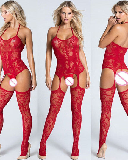 Netz-Bodysuit Übergröße Dessous Transparent Offener BH Schritt Sex Kleidung Durchsichtige Bodystockings Mesh Heiße Erotische Dessous