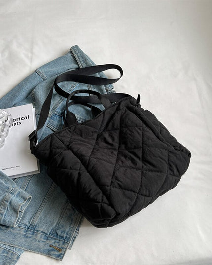 Casual Plaid Women's Tote Bags Handbags Solid Color Ladies Top Handle Shoulder
