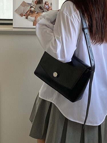 Pu Leather Women's Crossbody Bags Messenger Bag Simple Design Ladies Daily Commuting