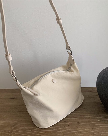 Simple Solid Color Women's Crossbody Bags Soft Nylon Ladies Small Shoulder