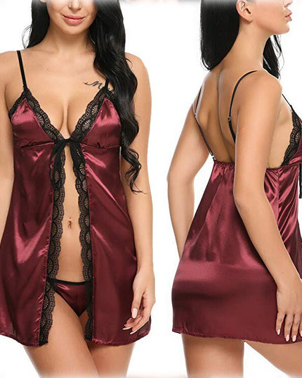 Women's Sexy Lace Lingerie Sets Sexy Hot Erotic Clothing Erotic Women's Pajamas with Thong Sex Lingerie Pajamas Exotic Clothing
