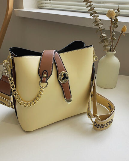 Leather Women's Shoulder Bags 2023 Elegant Chain Hasp Messenger Bag Ladies Medium Chic Crossbody Bag Green Female Wallet Handbag